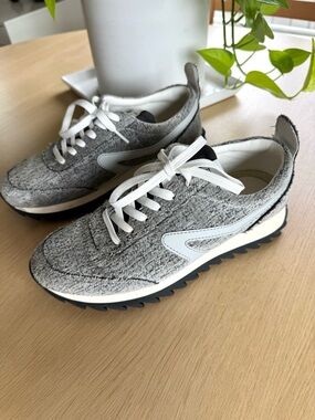 rag & bone Grey and White Women's Lace-Up Sneakers